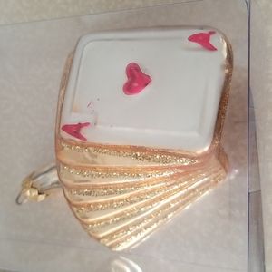 Mini Deck of Playing Cards with Ace of Hearts Ornament Gold/Red/White & Stocking